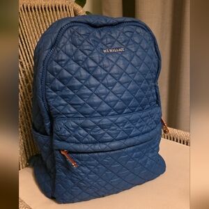 MZ Wallace Quilted Navy Blue Backpack